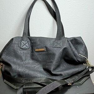 Juicy Couture Embossed Black Shoulder Bag